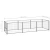 Dog Kennel Silver 32.3 ft² Steel