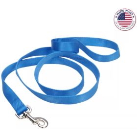 Coastal Pet Single (Option: Ply Nylon Dog Leash Blue Lagoon  4 feet x 5/8"W)