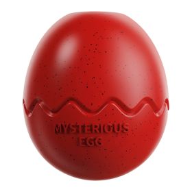 Large Dog Toy Dinosaur Eggs Fillable Slow Feeder Chew Interactive Toy Release Anxiety French Bulldog Labrador Pet Teeth Cleaning (Color: Red)