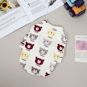 Pet clothes Dog clothes Autumn and winter new cat pet clothes Two leg sweater 22 Happy bear bottoming shirt (colour: 22 Happy Bear Undercoat - Red)