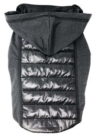 Pet Life 'Apex' Lightweight Hybrid 4-Season Stretch and Quick-Dry Dog Coat w/ Pop out Hood (Color: black)