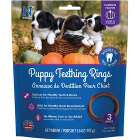 N Bone Puppy Teething Ring  Pumpkin Flavor  Puppy Teething Ring (Option: 3.5" Diameter (3 Pack))